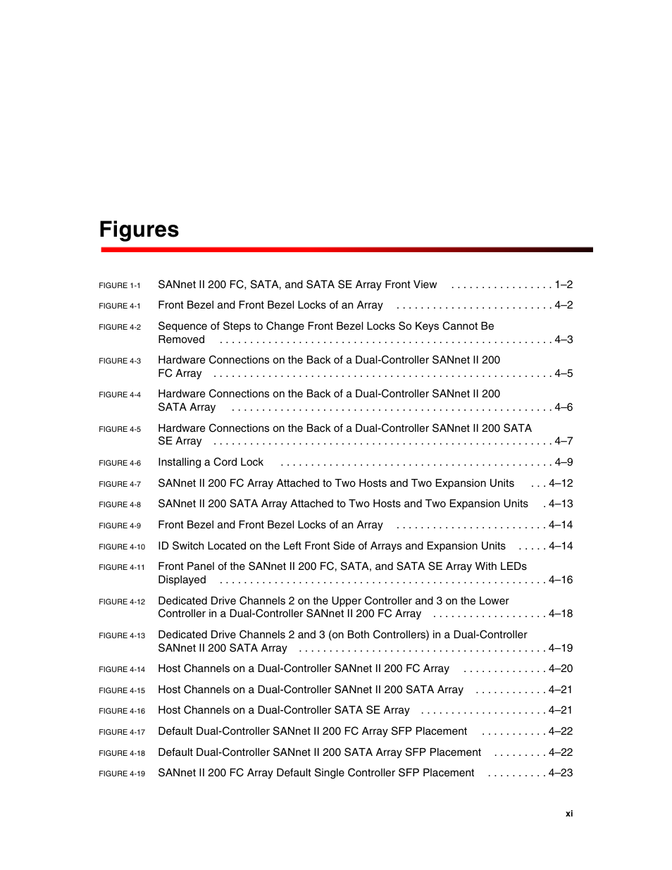 Figures | Dot Hill Systems II 200 FC User Manual | Page 11 / 210