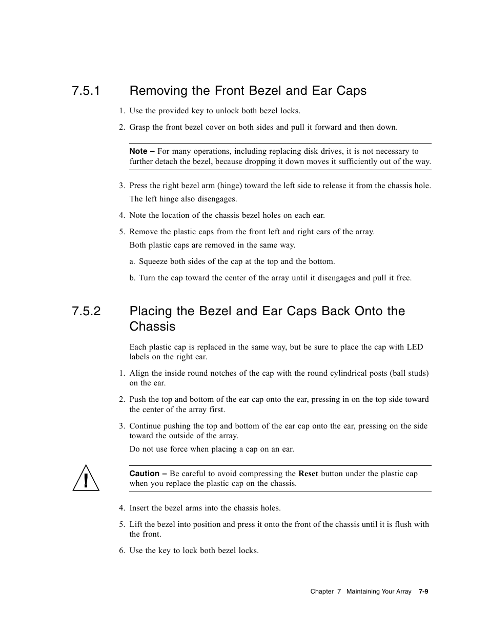 1 removing the front bezel and ear caps, Removing the front bezel and ear caps | Dot Hill Systems II 200 FC User Manual | Page 117 / 210