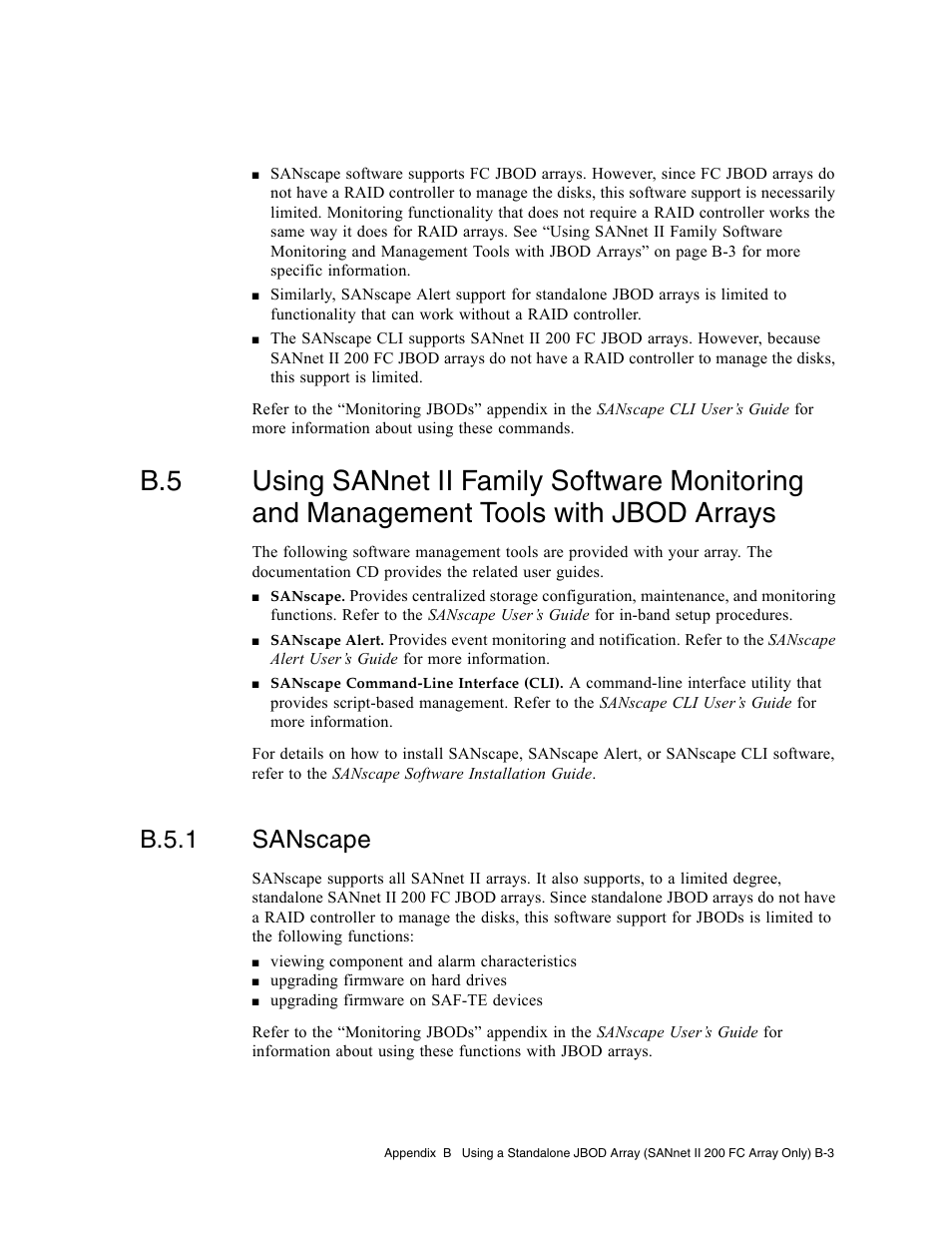 B.5.1 sanscape | Dot Hill Systems II 200 FC User Manual | Page 149 / 210