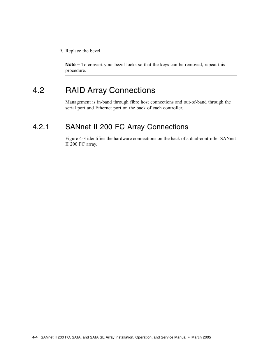 2 raid array connections, 1 sannet ii 200 fc array connections, Raid array connections | Sannet ii 200 fc array connections | Dot Hill Systems II 200 FC User Manual | Page 52 / 210