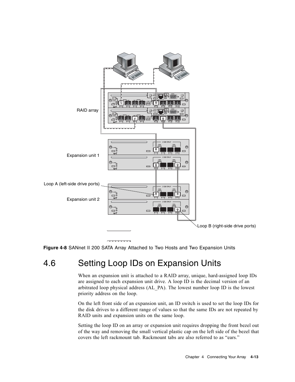 6 setting loop ids on expansion units, Setting loop ids on expansion units | Dot Hill Systems II 200 FC User Manual | Page 61 / 210