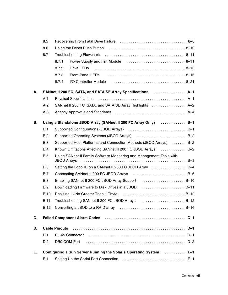 Dot Hill Systems II 200 FC User Manual | Page 7 / 210