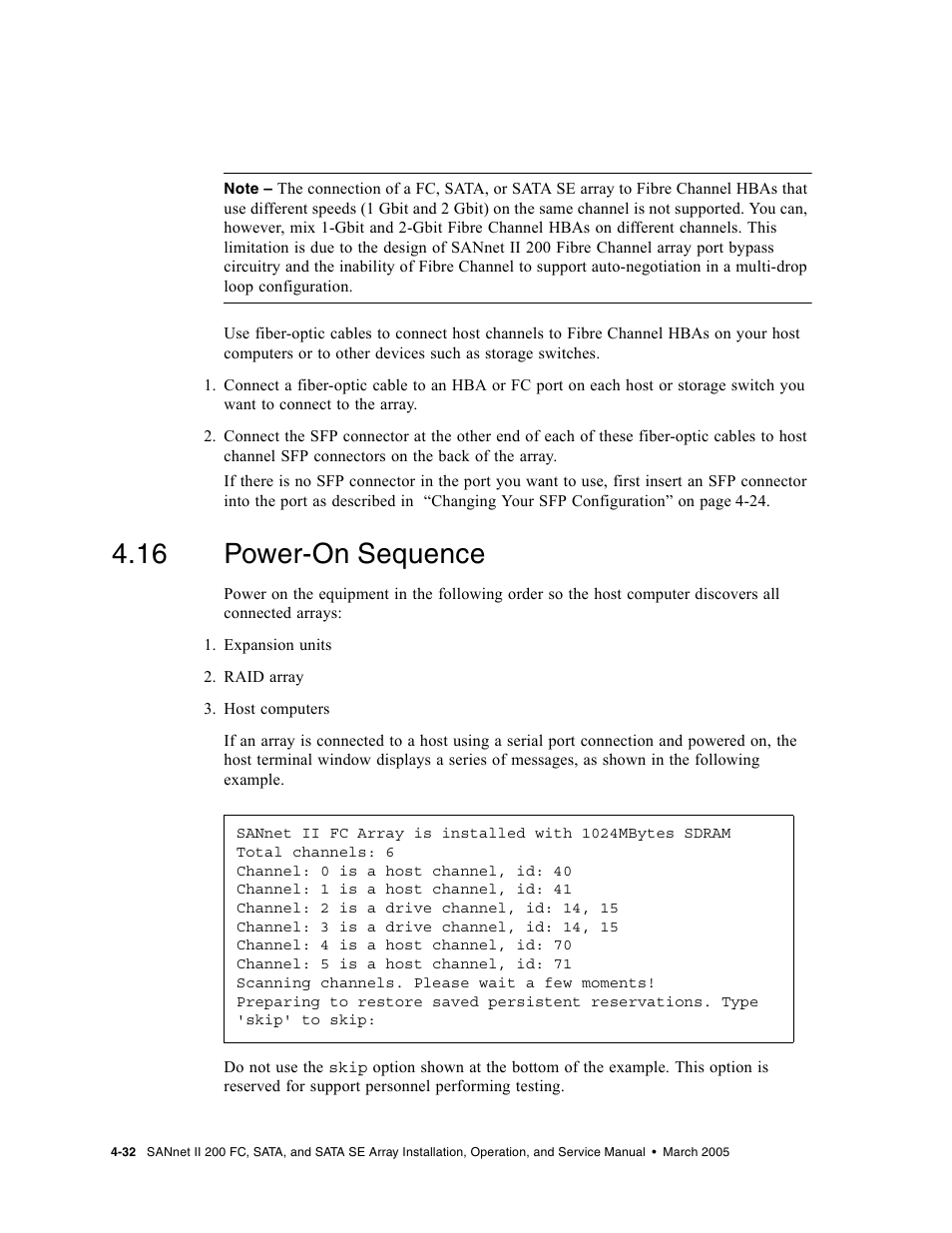 16 power-on sequence, Power-on sequence | Dot Hill Systems II 200 FC User Manual | Page 80 / 210