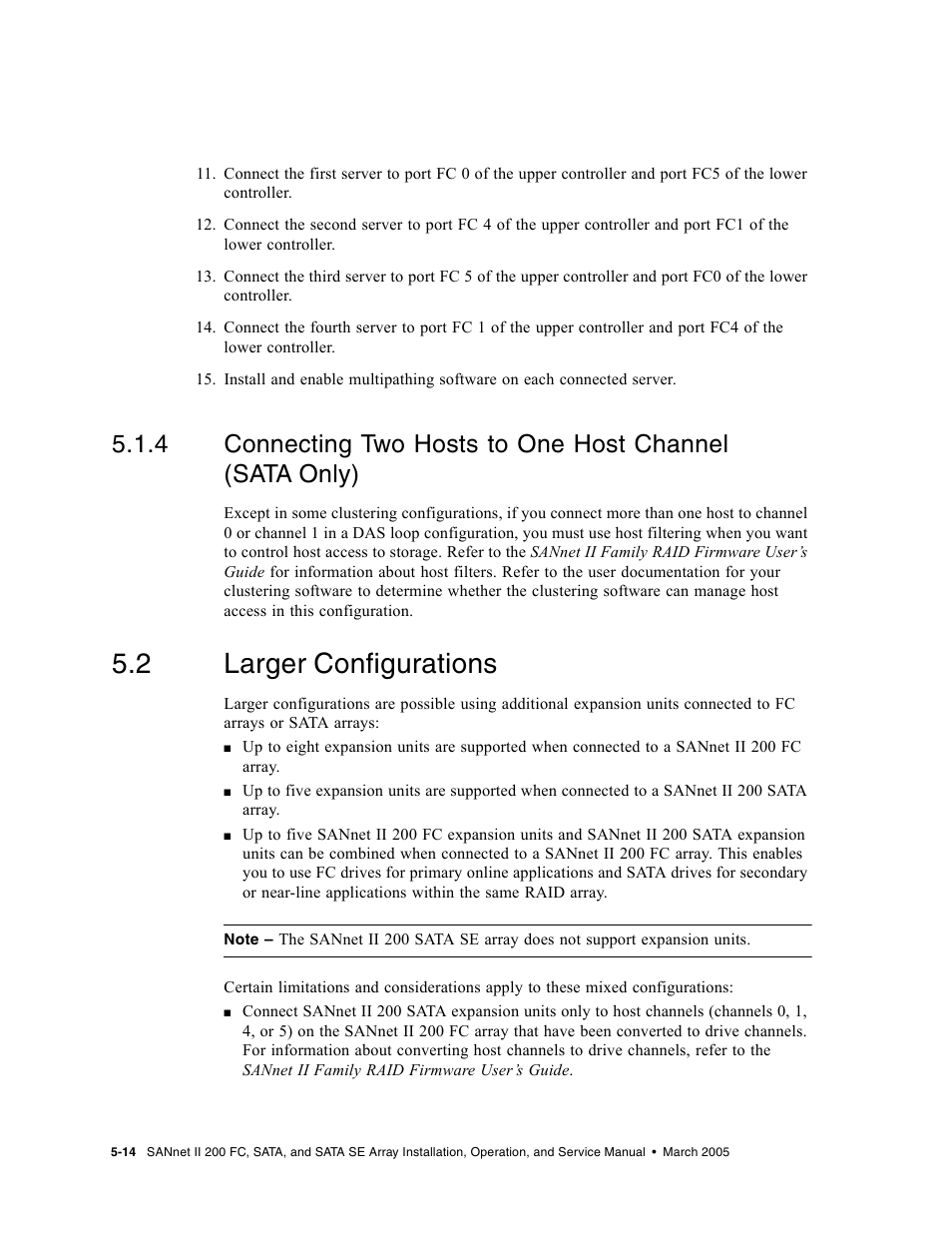2 larger configurations, Larger configurations | Dot Hill Systems II 200 FC User Manual | Page 96 / 210