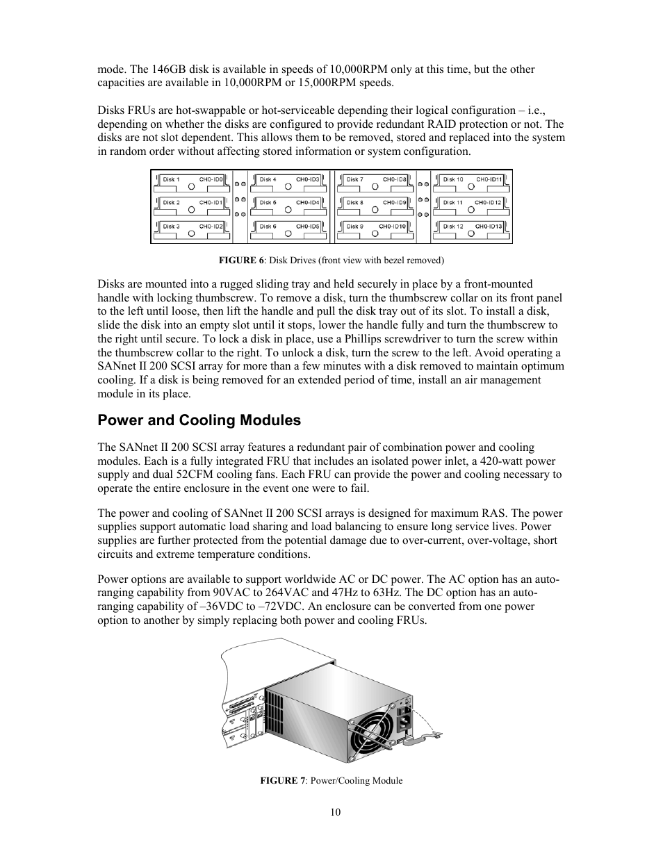 Power and cooling modules, Ower and, Ooling | Odules | Dot Hill Systems SANnet II 200 User Manual | Page 10 / 35