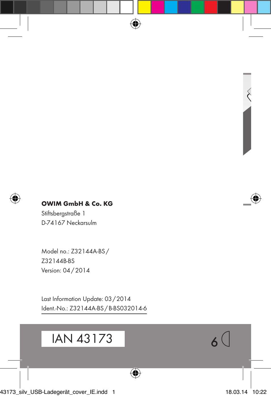 Silvercrest Z32144A-BS/ Z32144B-BS User Manual | Page 14 / 14