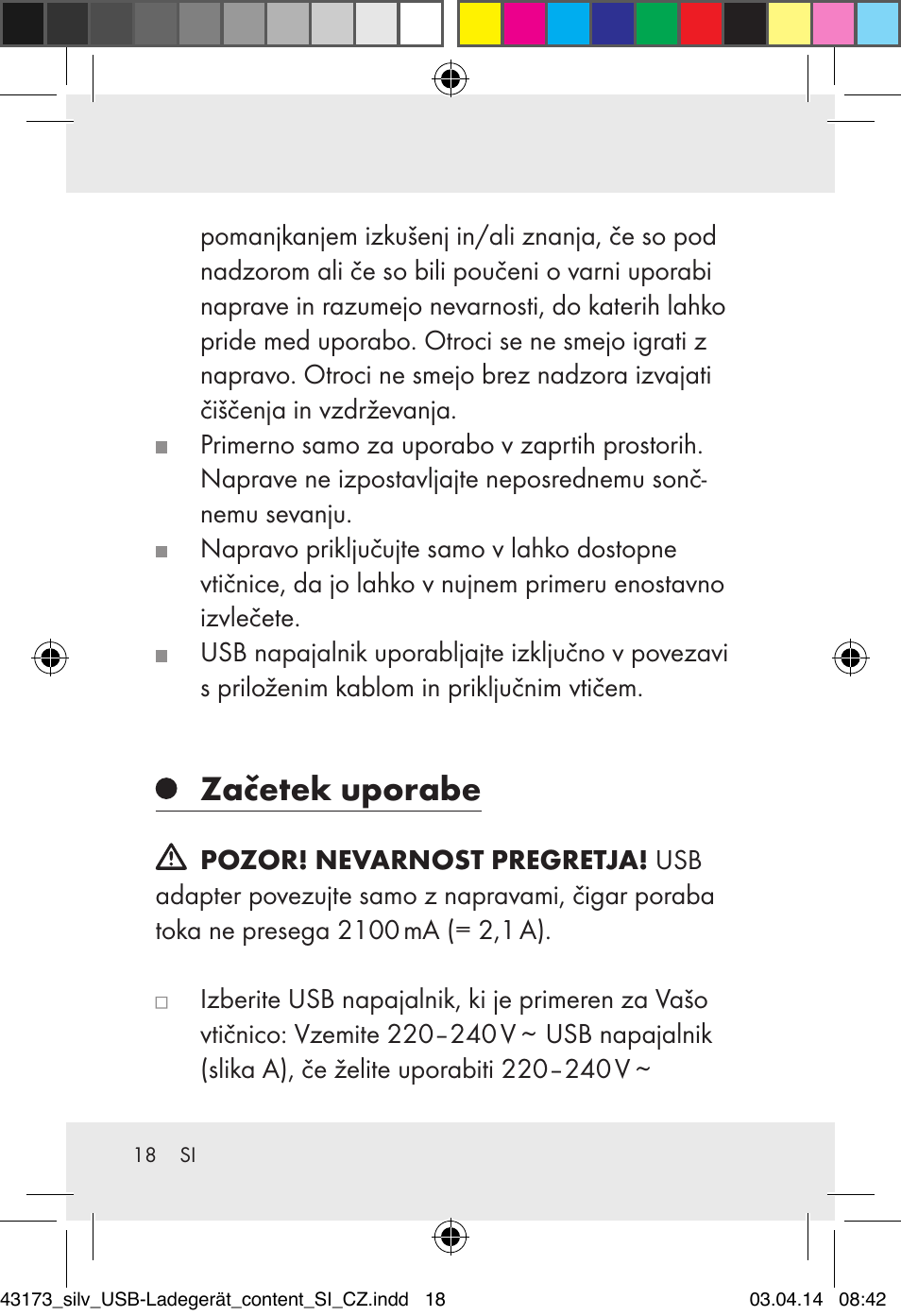 Začetek uporabe | Silvercrest Z32144A-BS/ Z32144B-BS User Manual | Page 18 / 42