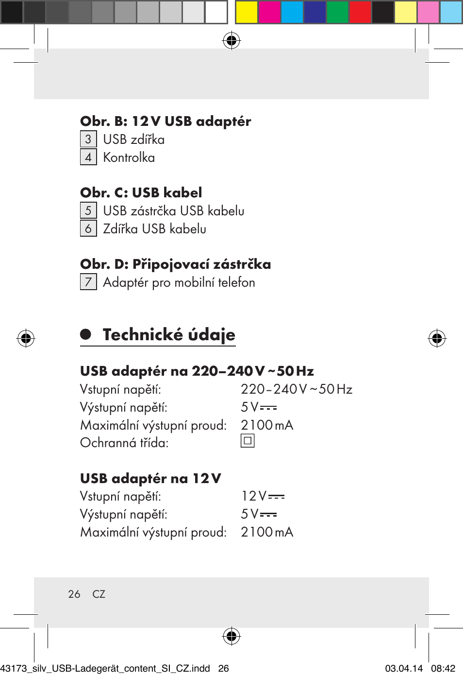 Technické údaje | Silvercrest Z32144A-BS/ Z32144B-BS User Manual | Page 26 / 42