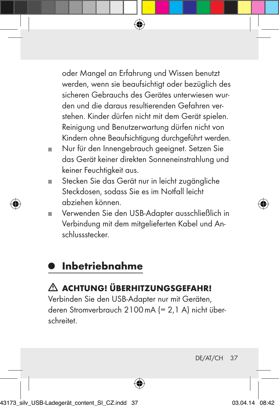 Inbetriebnahme | Silvercrest Z32144A-BS/ Z32144B-BS User Manual | Page 37 / 42