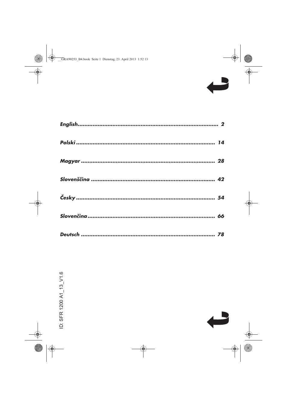 Silvercrest SFR 1200 A1 User Manual | Page 2 / 94