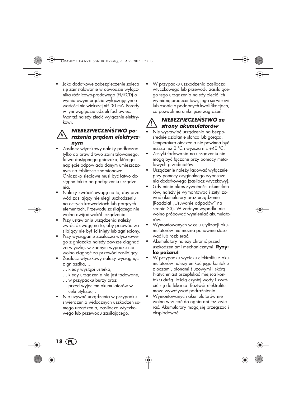Silvercrest SFR 1200 A1 User Manual | Page 20 / 94