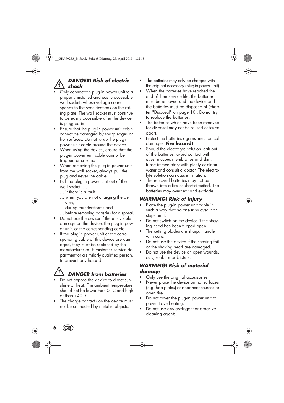 Silvercrest SFR 1200 A1 User Manual | Page 8 / 94