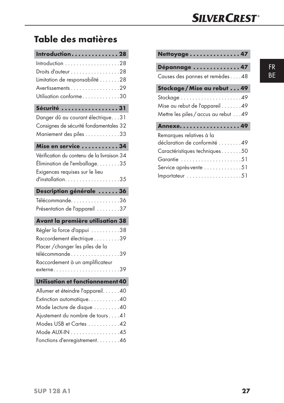 Silvercrest SUP 128 A1 User Manual | Page 30 / 107
