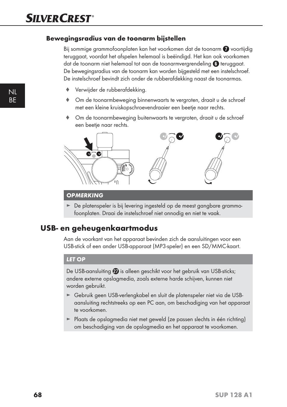 Usb- en geheugenkaartmodus, Nl be | Silvercrest SUP 128 A1 User Manual | Page 71 / 107