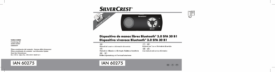 Silvercrest SFA 30 B1 User Manual | 120 pages