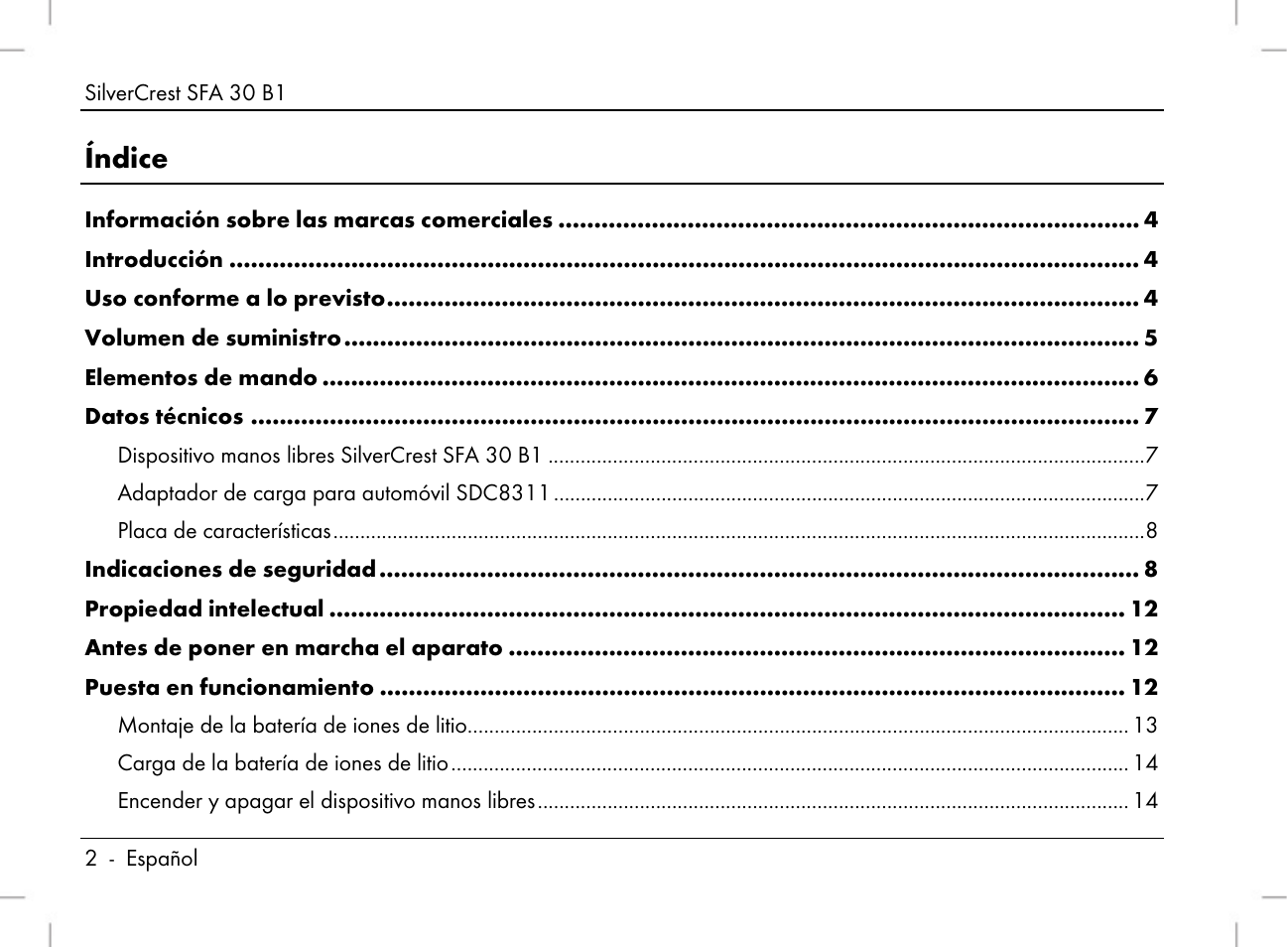 Silvercrest SFA 30 B1 User Manual | Page 4 / 120