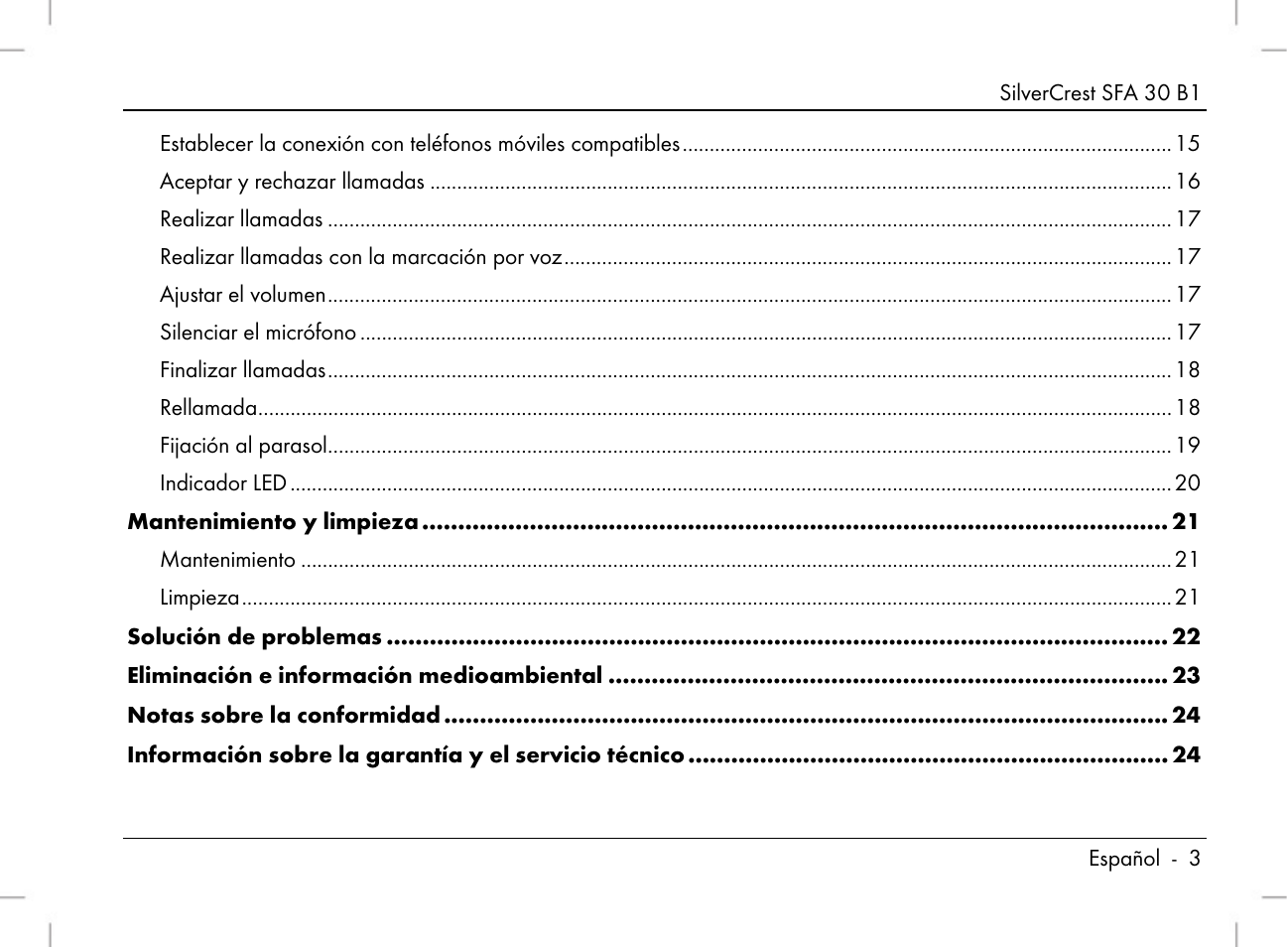 Silvercrest SFA 30 B1 User Manual | Page 5 / 120