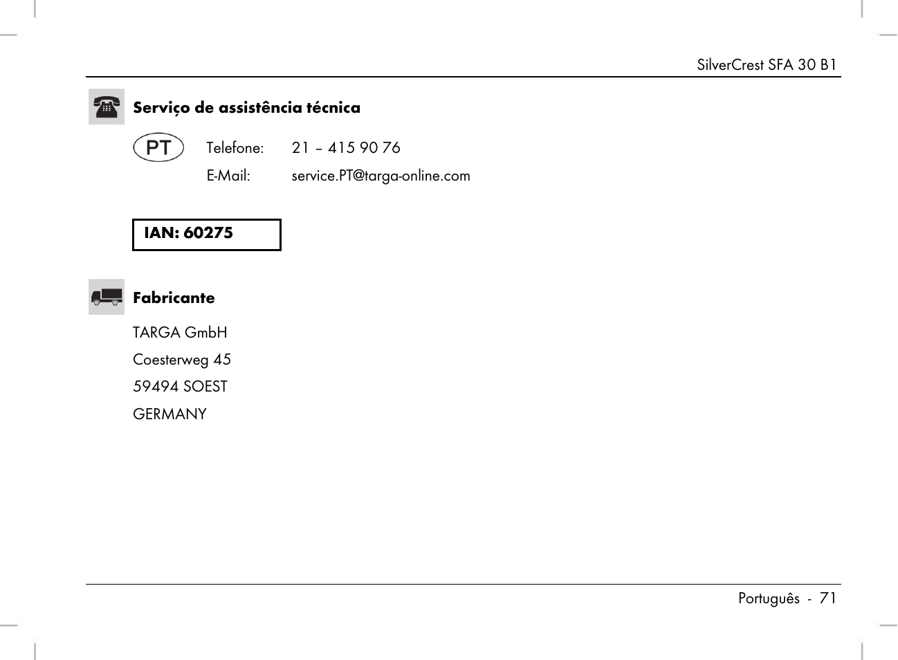 Silvercrest SFA 30 B1 User Manual | Page 73 / 120