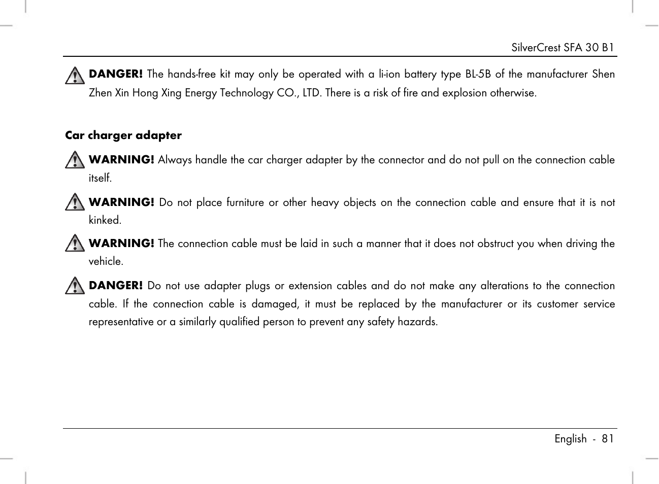 Silvercrest SFA 30 B1 User Manual | Page 83 / 120