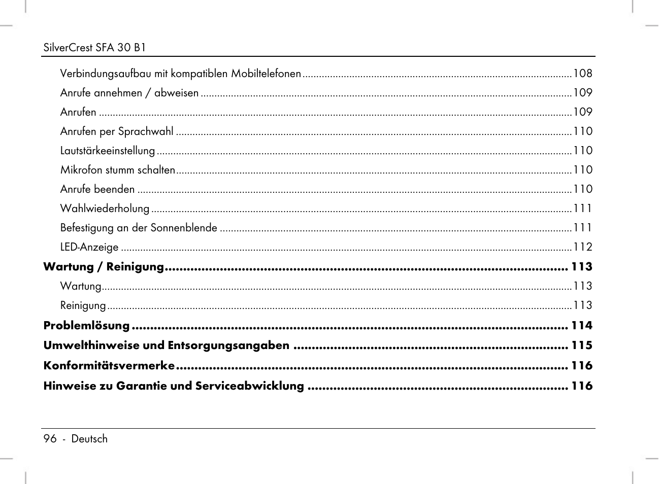 Silvercrest SFA 30 B1 User Manual | Page 98 / 120