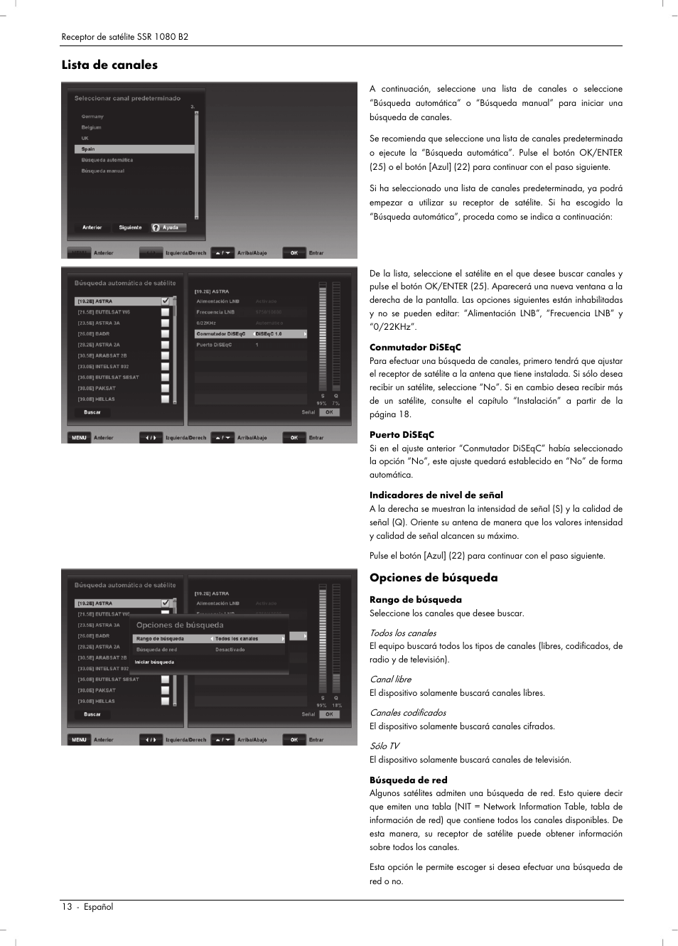 Lista de canales | Silvercrest SSR 1080 B2 User Manual | Page 15 / 106