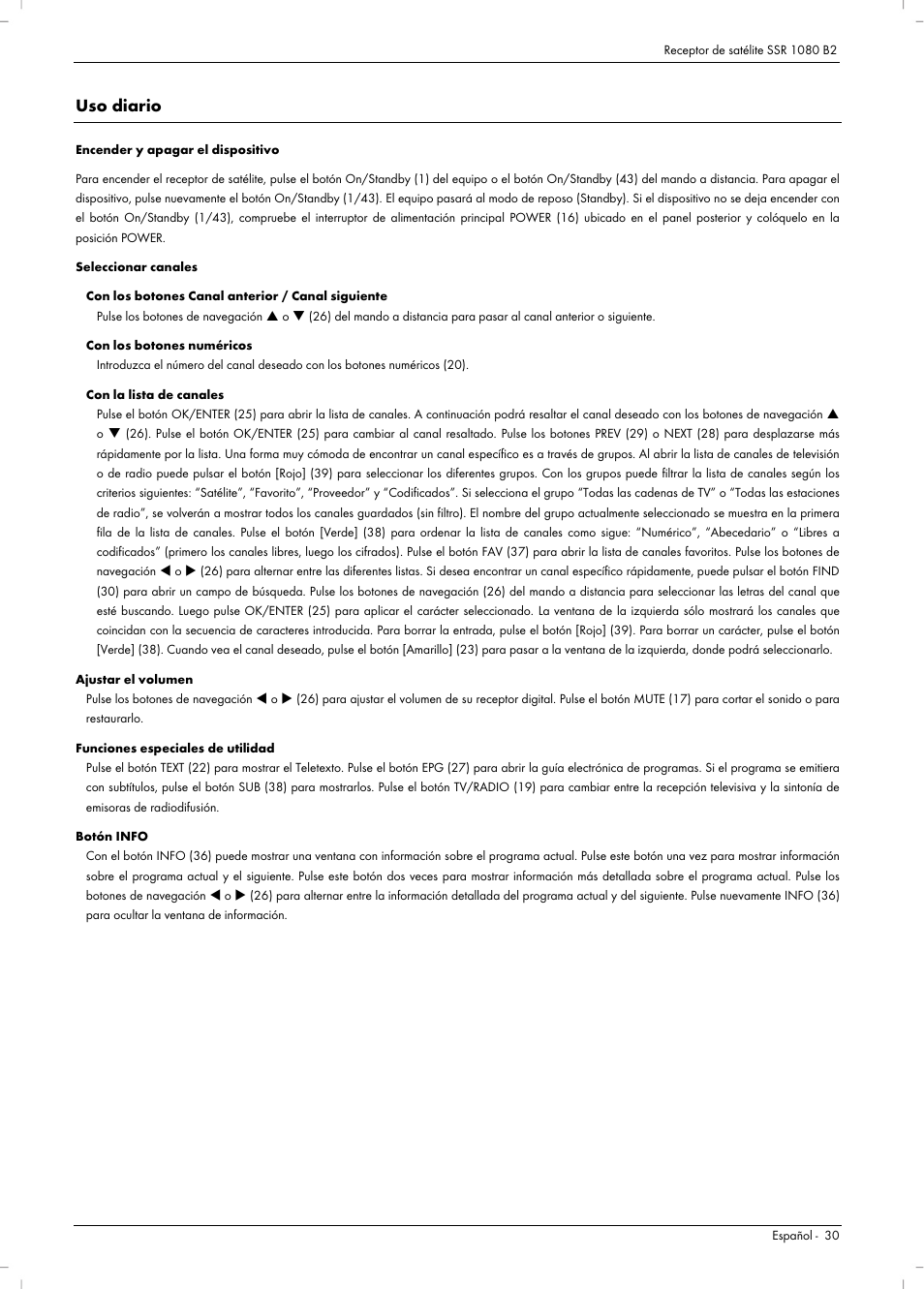 Uso diario | Silvercrest SSR 1080 B2 User Manual | Page 32 / 106