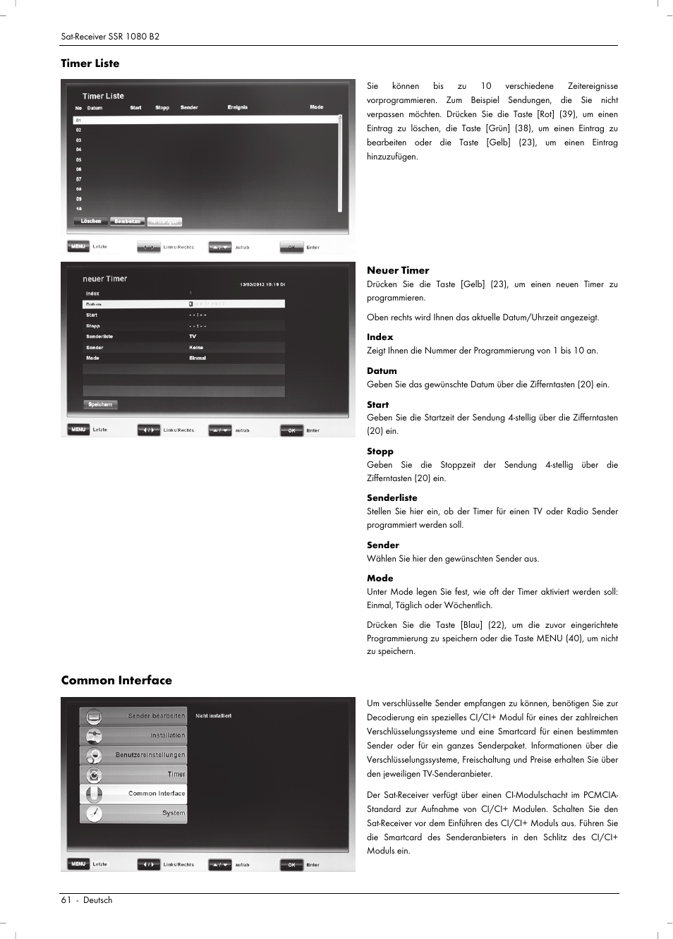 Common interface | Silvercrest SSR 1080 B2 User Manual | Page 63 / 106