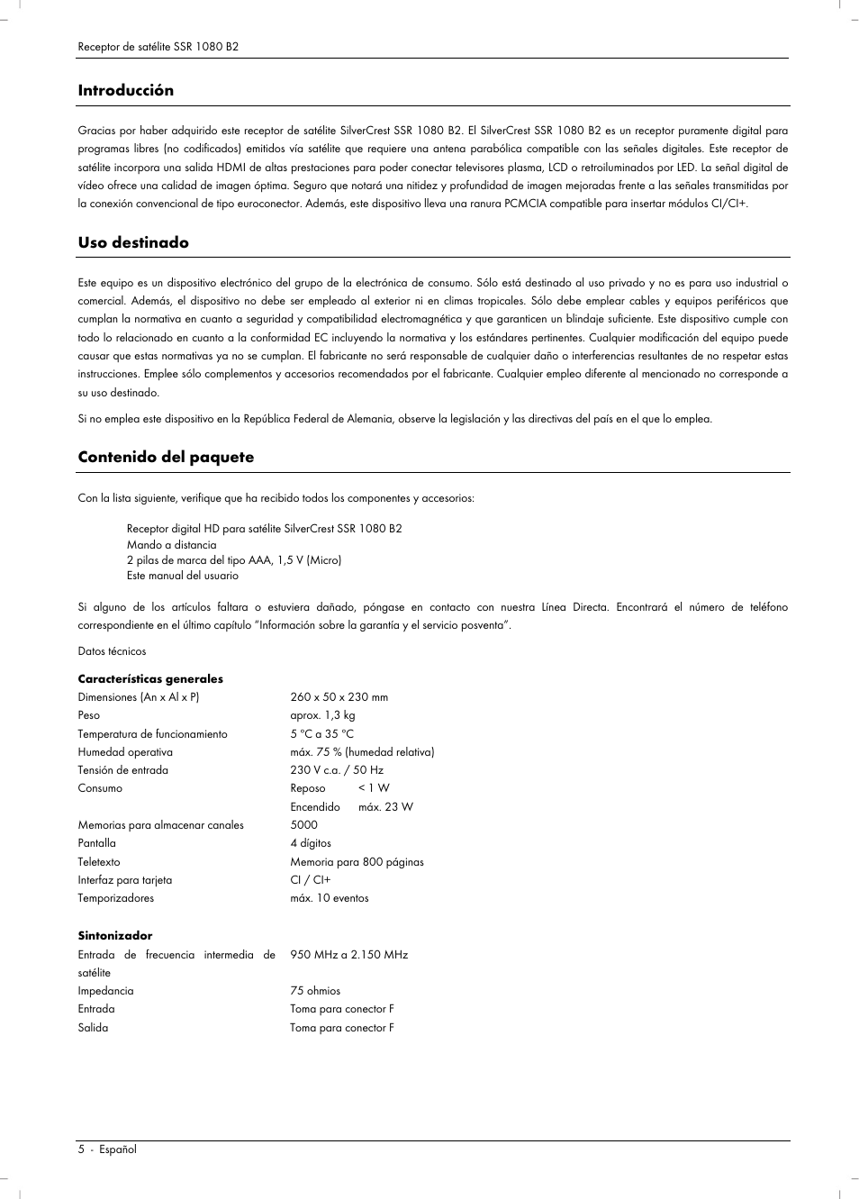 Silvercrest SSR 1080 B2 User Manual | Page 7 / 106