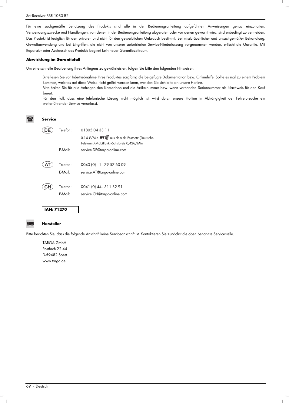 Silvercrest SSR 1080 B2 User Manual | Page 71 / 106