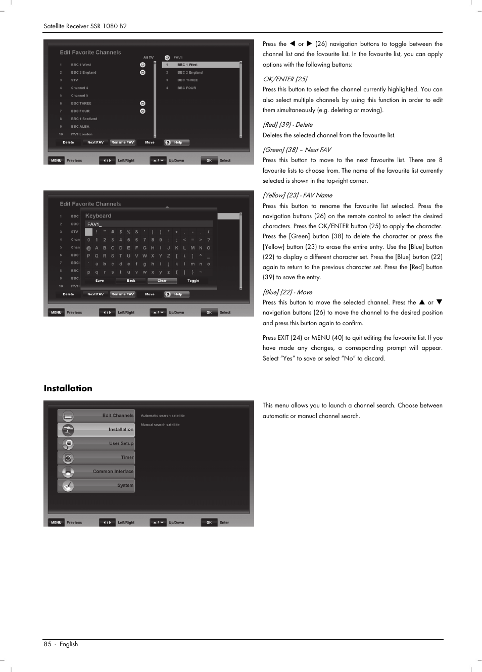 Installation | Silvercrest SSR 1080 B2 User Manual | Page 87 / 106