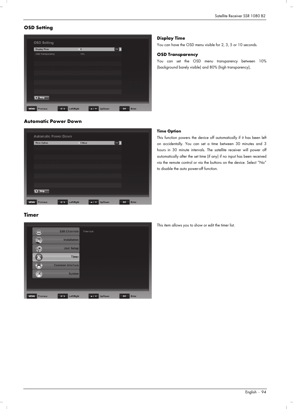 Timer | Silvercrest SSR 1080 B2 User Manual | Page 96 / 106