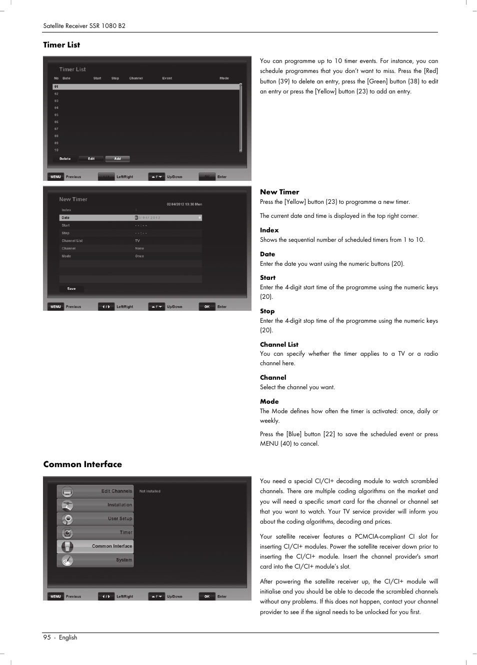 Common interface | Silvercrest SSR 1080 B2 User Manual | Page 97 / 106