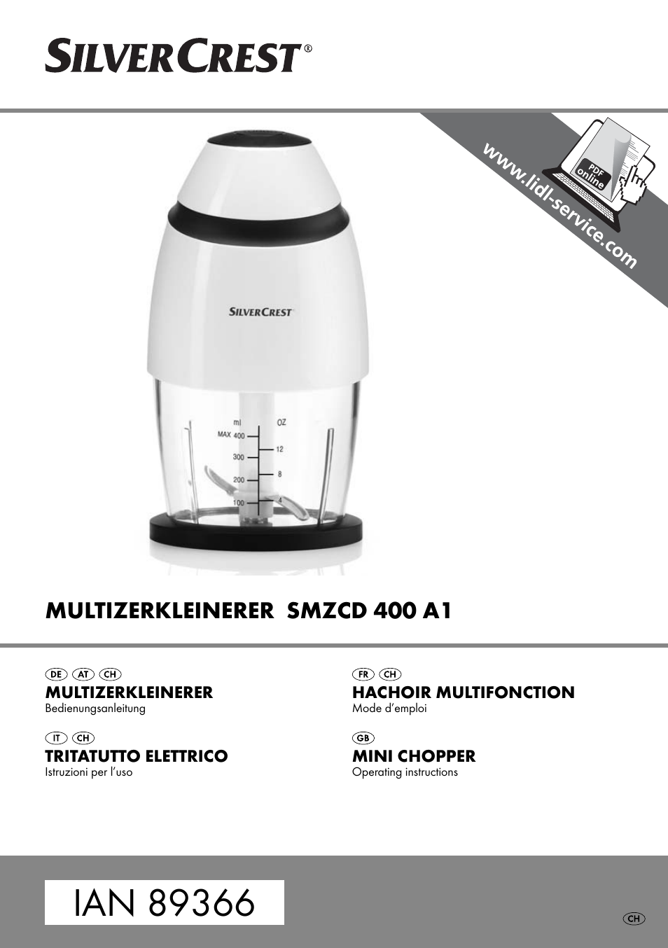 Silvercrest SMZCD 400 A1 User Manual | 51 pages