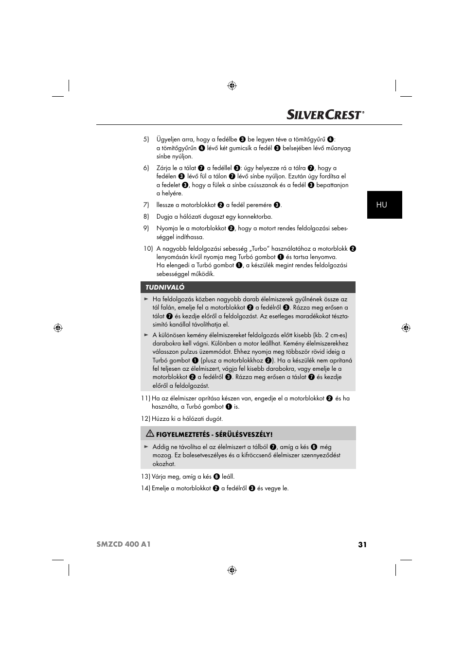 Silvercrest SMZCD 400 A1 User Manual | Page 34 / 63