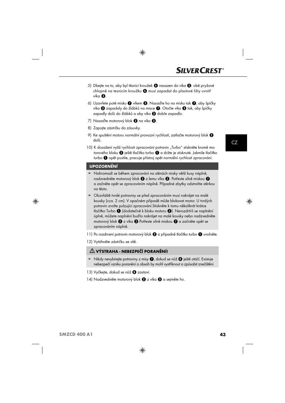 Silvercrest SMZCD 400 A1 User Manual | Page 46 / 63