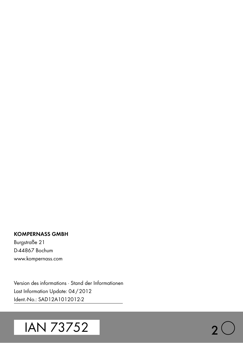 Silvercrest SAD 12 A1 User Manual | Page 46 / 46
