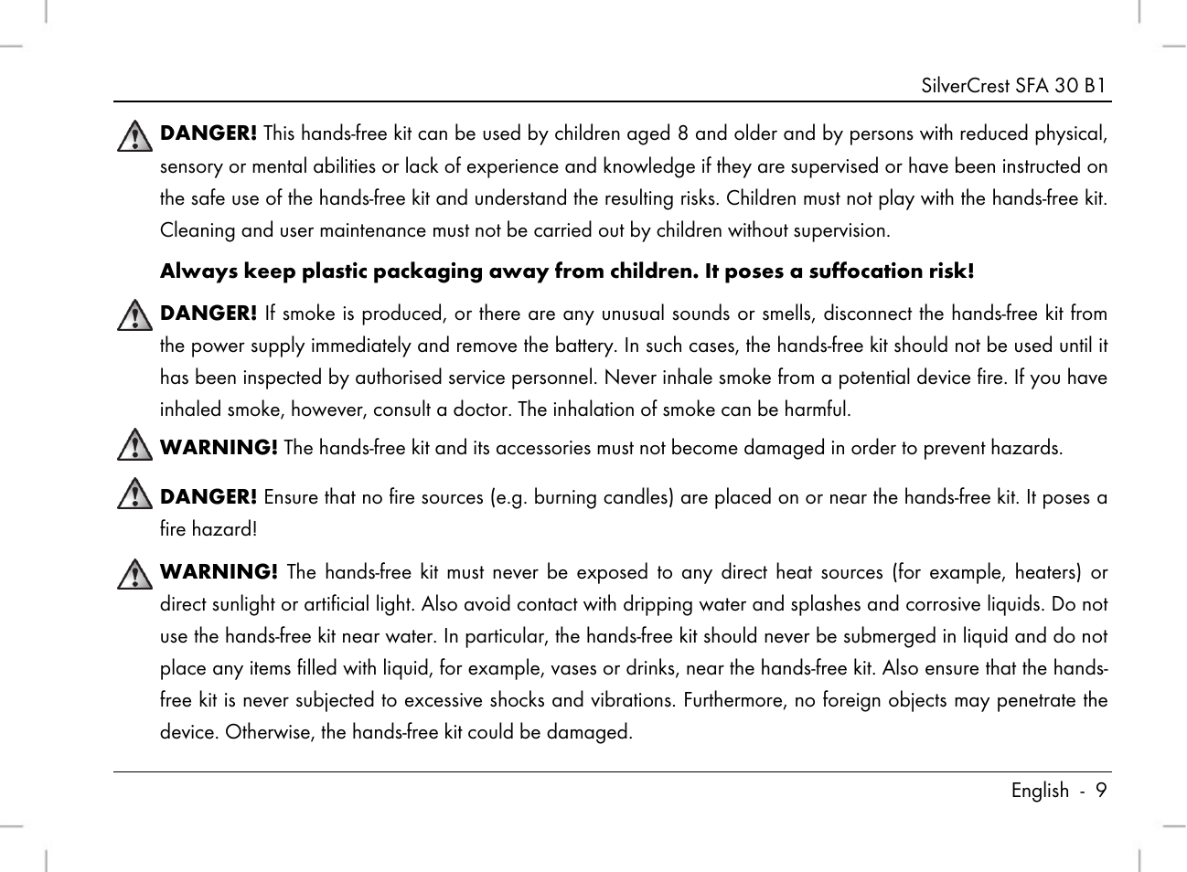 Silvercrest SFA 30 B1 User Manual | Page 11 / 166