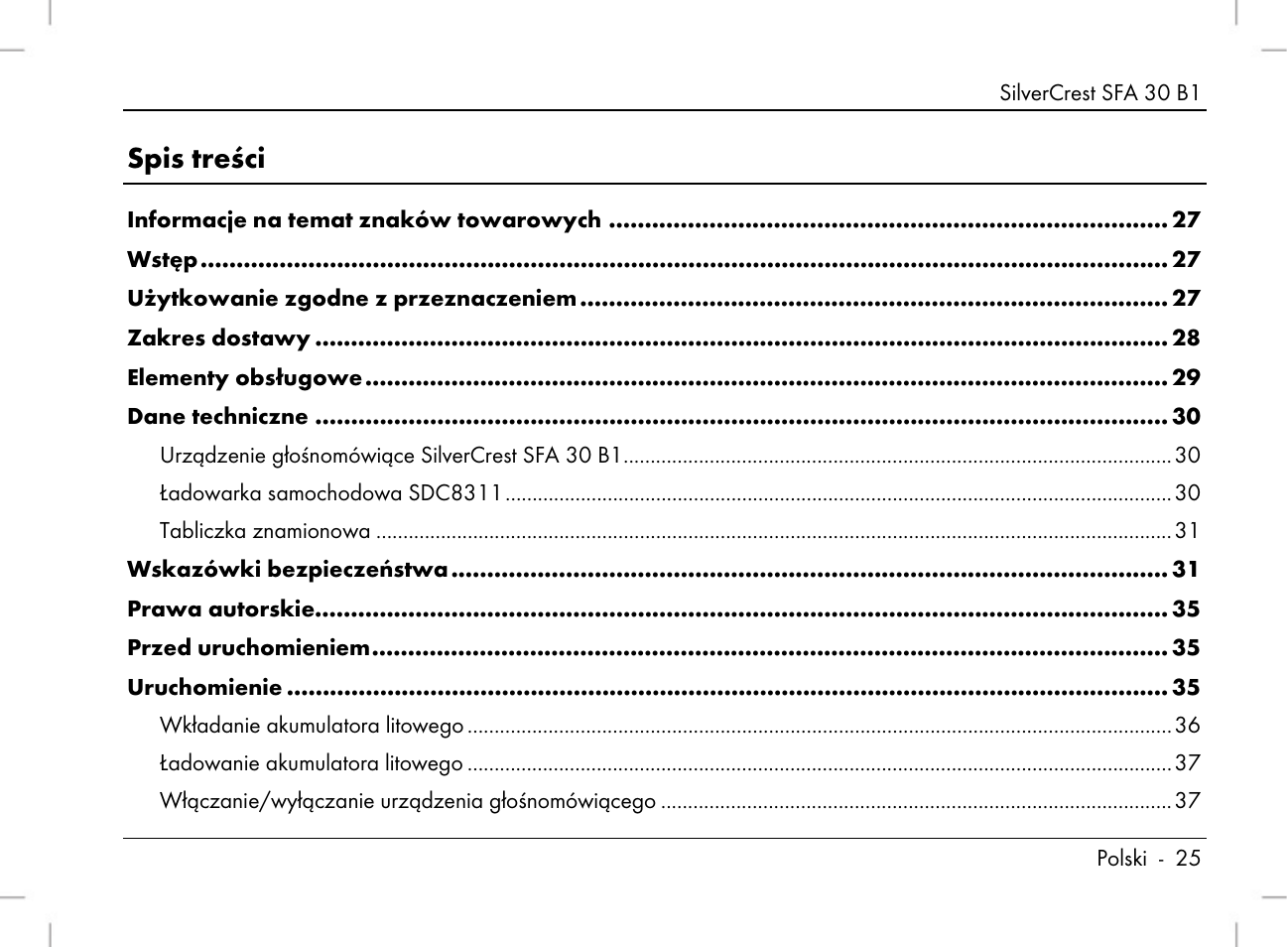 Silvercrest SFA 30 B1 User Manual | Page 27 / 166