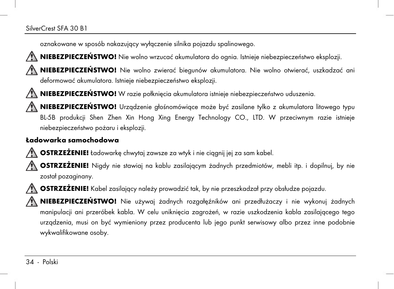 Silvercrest SFA 30 B1 User Manual | Page 36 / 166