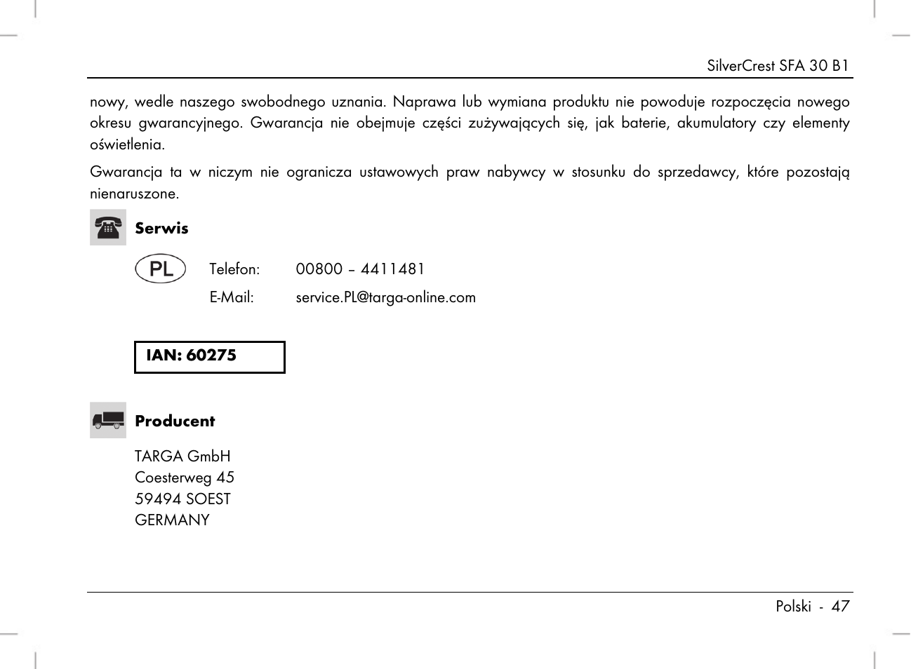 Silvercrest SFA 30 B1 User Manual | Page 49 / 166