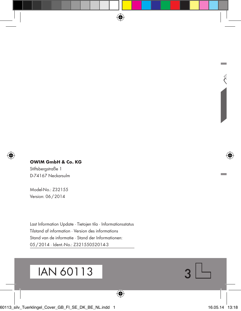 Silvercrest Z32155 User Manual | Page 101 / 101