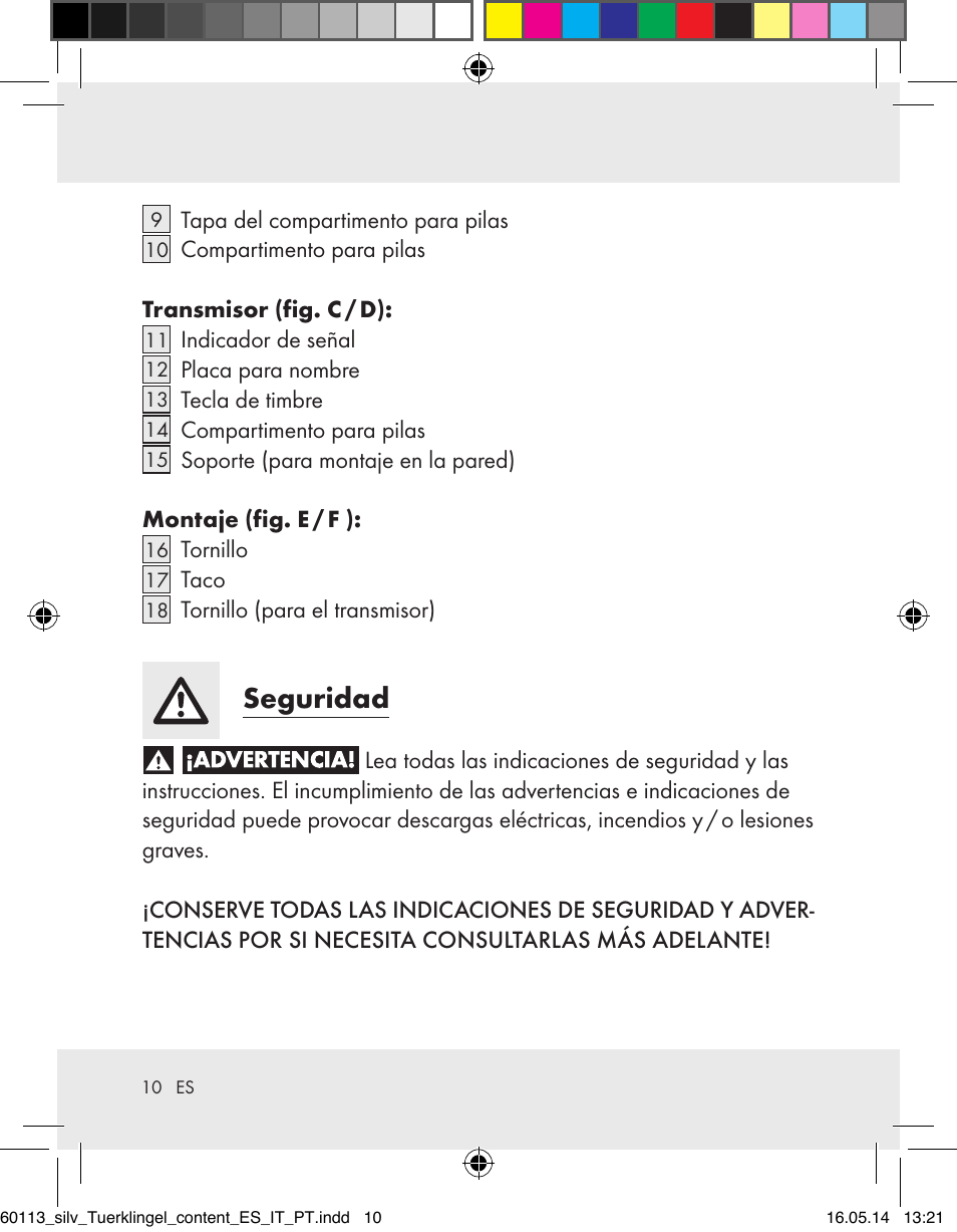 Seguridad | Silvercrest Z32155 User Manual | Page 10 / 76