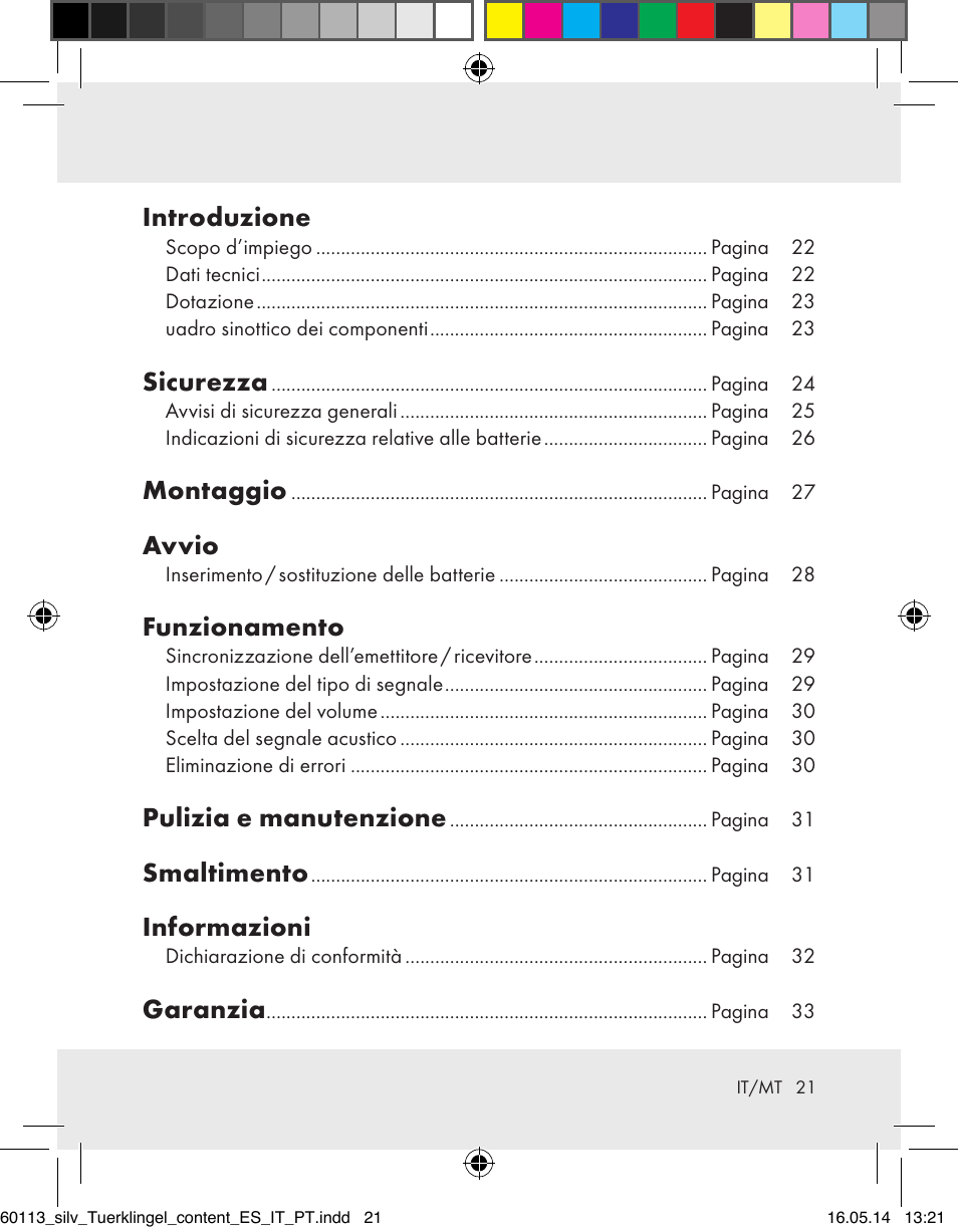 Introduzione, Sicurezza, Montaggio | Avvio, Funzionamento, Pulizia e manutenzione, Smaltimento, Informazioni, Garanzia | Silvercrest Z32155 User Manual | Page 21 / 76
