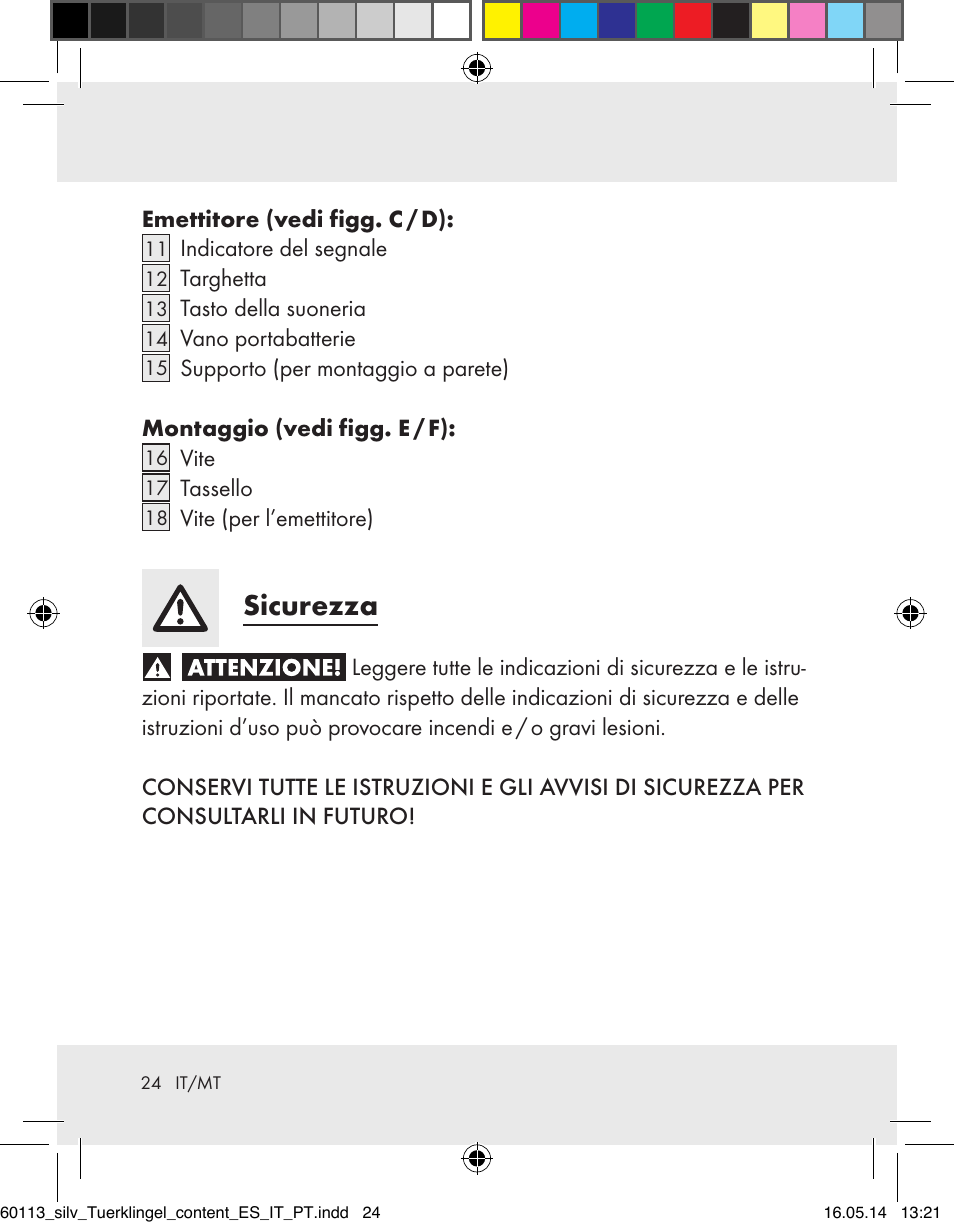 Sicurezza | Silvercrest Z32155 User Manual | Page 24 / 76