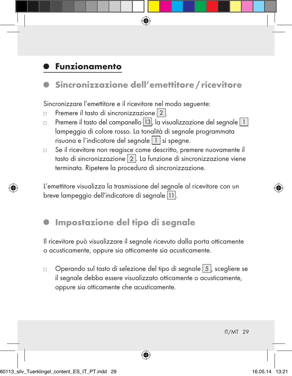 Impostazione del tipo di segnale | Silvercrest Z32155 User Manual | Page 29 / 76