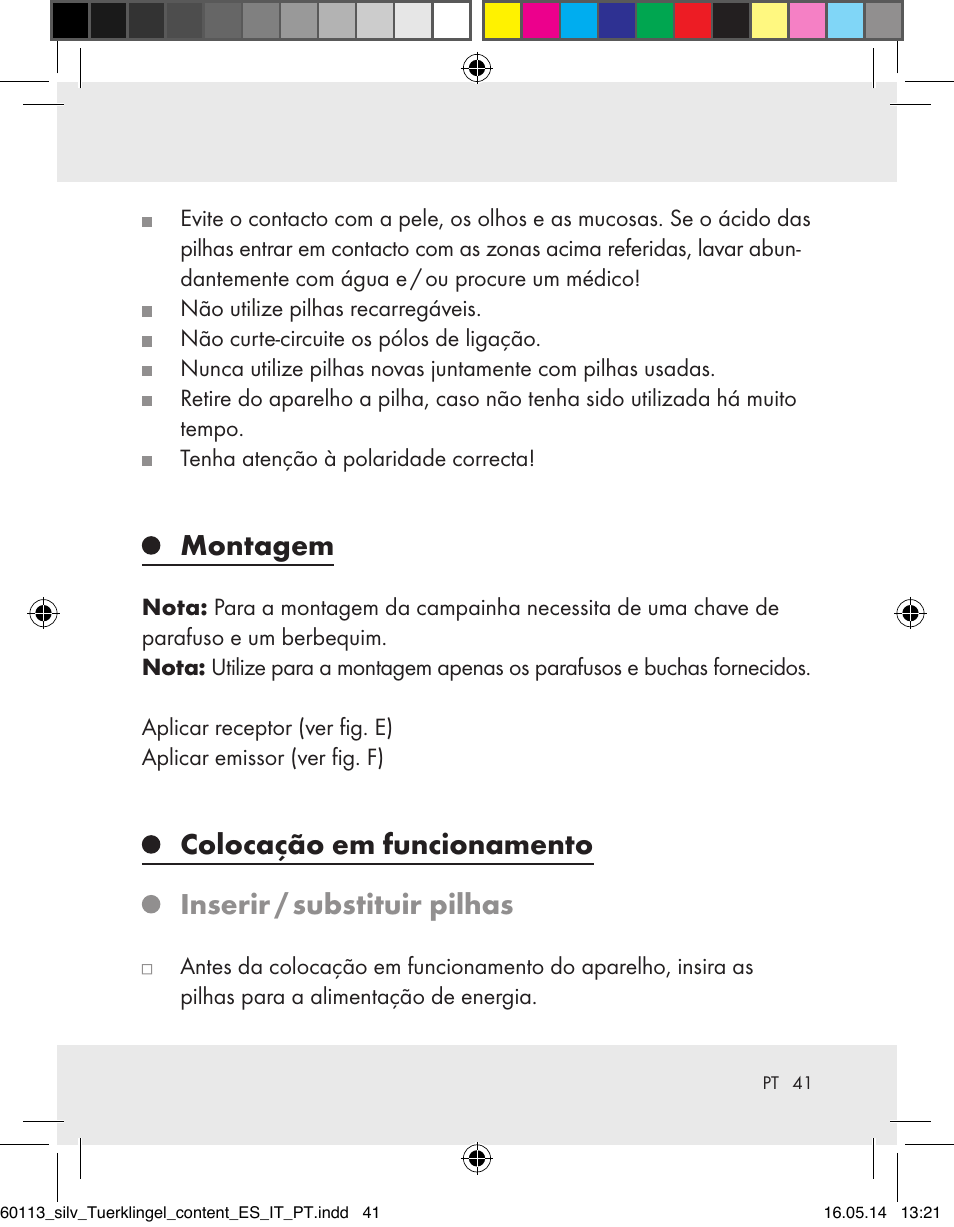 Montagem | Silvercrest Z32155 User Manual | Page 41 / 76