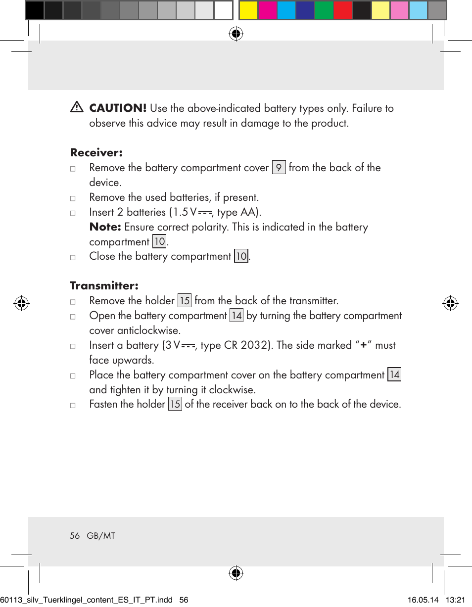 Silvercrest Z32155 User Manual | Page 56 / 76