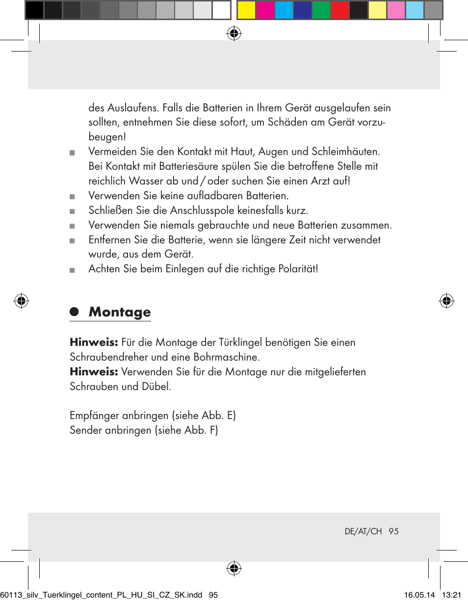 Montage | Silvercrest Z32155 User Manual | Page 95 / 103