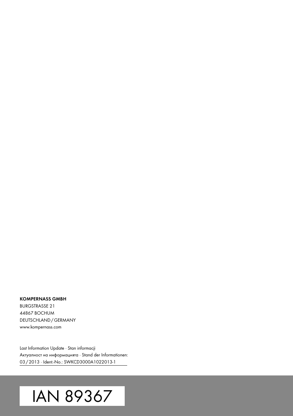 Silvercrest SWKCD 3000 A1 User Manual | Page 44 / 44