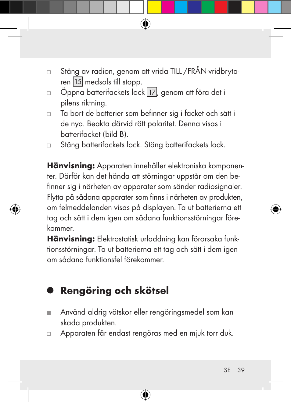 Rengöring och skötsel | Silvercrest Z31436 User Manual | Page 39 / 41